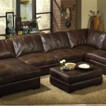 Brown Leather Sectional Recliner Sofa