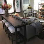 Console Table Behind Sofa With Stools