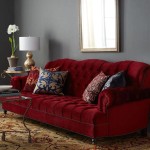 Cranberry Red Leather Sofa