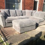 Harveys Grey Suede Corner Sofa