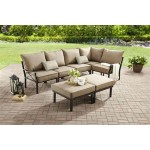 Mainstays Sandhill 7 Piece Outdoor Sofa Sectional Set Seats