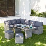 Matara Corner Sofa Dining And Garden Furniture Set