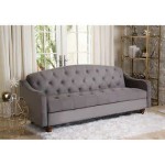 Vera Fabric Sleeper Sofa With Storage Gray