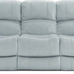 Vercelli Aqua Leather Power Reclining Sofa